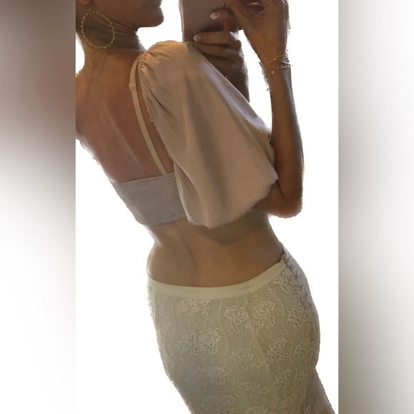 Urban Outfitters Kimchi Blue Pink/Rose Tie Front Silky Top - Picture 16 of 17